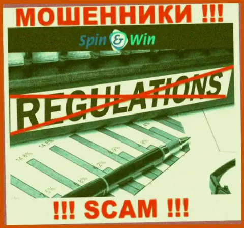 Будьте очень бдительны, у мошенников Spin Win нет регулятора