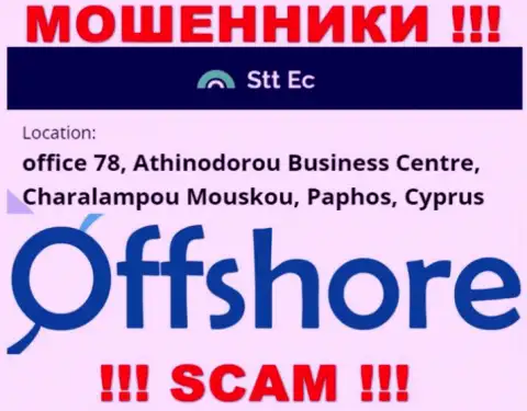 Крайне рискованно работать, с такого рода internet ворюгами, как организация СТТЕС, поскольку пустили корни они в офшорной зоне - офис 78, бизнес-центр Атхинодороу, Чаралампою Моюскою, Пафос, Кипр