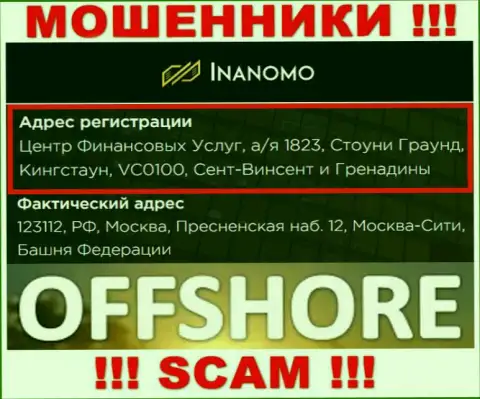 Инаномо - это незаконно действующая компания, которая пустила корни в оффшоре по адресу: 123112, РФ, город Москва, Пресненская наб. 12, Москва-Сити, Башня Федерации