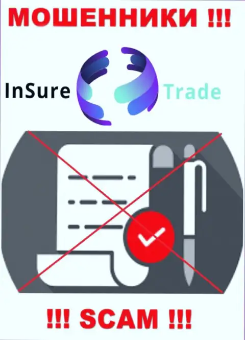 Доверять InsureTrade крайне опасно ! На своем веб-сайте не предоставляют лицензионные документы