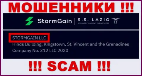 Информация о юридическом лице StormGain - им является организация ООО ШТОРМГАЙН
