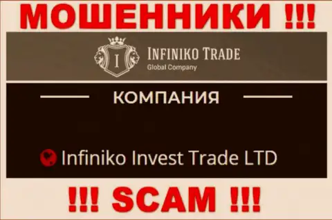 Infiniko Invest Trade LTD - это юридическое лицо мошенников Инфинико Инвест Трейд ЛТД
