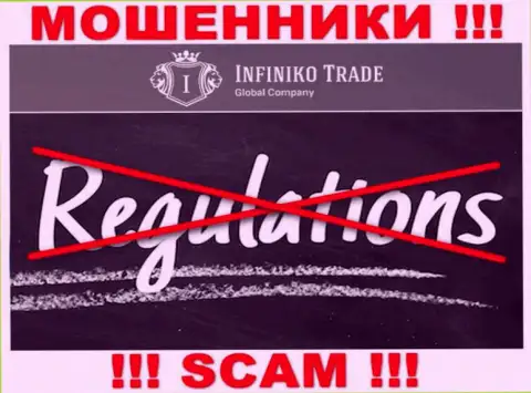 Infiniko Trade без проблем уведут Ваши денежные активы, у них нет ни лицензии, ни регулятора