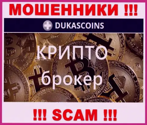 Сфера деятельности интернет кидал DukasCoin - Crypto trading, однако имейте ввиду это кидалово !