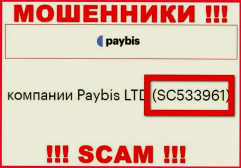 Организация PayBis официально зарегистрирована под номером - SC533961
