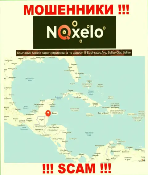 МОШЕННИКИ Noxelo воруют средства доверчивых людей, пустив корни в оффшорной зоне по следующему адресу 13 Euphrates Ave, Belize City, Belize