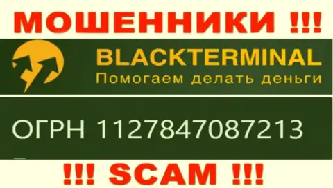 BlackTerminal кидалы всемирной internet сети !!! Их регистрационный номер: 1127847087213