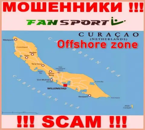 Офшорное расположение Fan-Sport Com - на территории Curacao