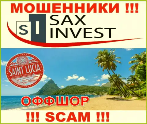 Поскольку Сакс Инвест Лтд базируются на территории Saint Lucia, украденные вклады от них не забрать