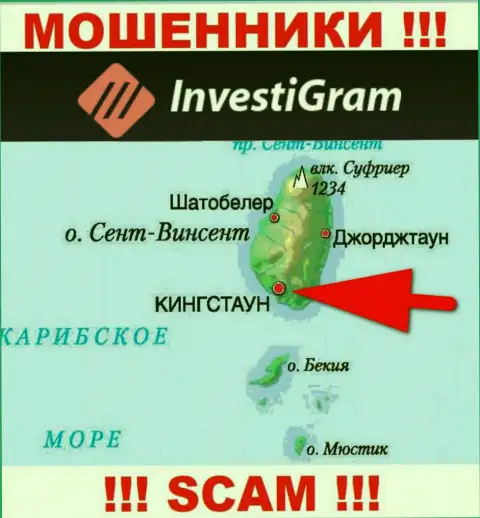 На своем веб-ресурсе InvestiGram Com написали, что зарегистрированы они на территории - Сент-Винсент и Гренадины