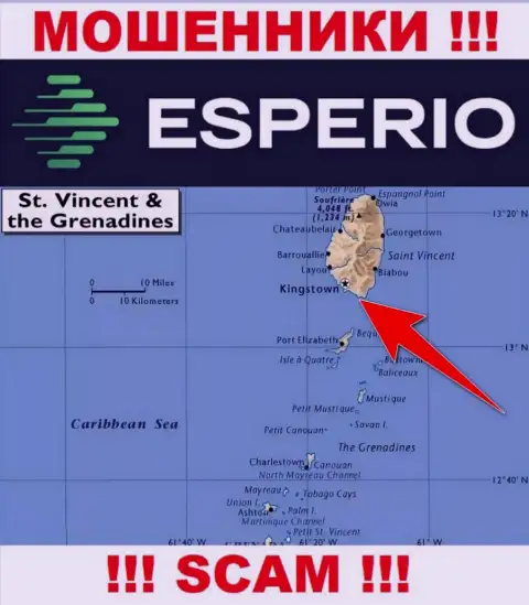 Оффшорные интернет-мошенники Esperio Org прячутся здесь - Кингстаун, Сент-Винсент и Гренадины