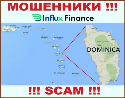Организация InFlux Finance - это internet мошенники, пустили корни на территории Доминика, а это офшор