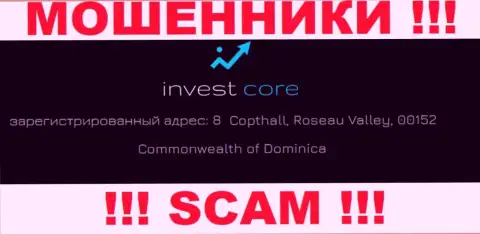 ИнвестКор - это интернет-мошенники ! Спрятались в оффшоре по адресу 8 Copthall, Roseau Valley, 00152 Commonwealth of Dominica и сливают финансовые вложения людей
