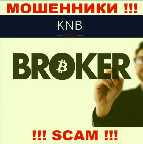 Брокер - в данном направлении оказывают услуги интернет-мошенники KNB Group