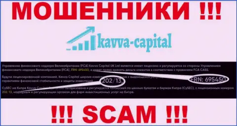 Вы не вернете средства из конторы Kavva Capital, даже узнав их номер лицензии на осуществление деятельности с официального сайта