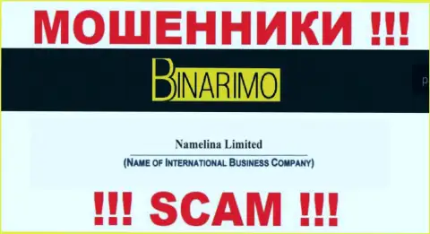 Юридическим лицом Бинаримо Ком считается - Namelina Limited