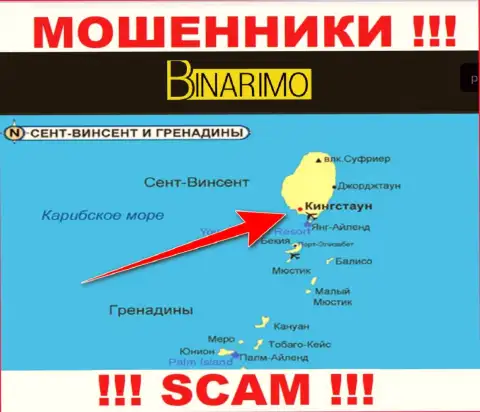 Организация Binarimo Com - это internet-мошенники, пустили корни на территории Kingstown, St. Vincent and the Grenadines, а это оффшор