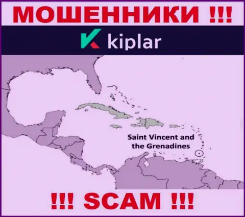 МОШЕННИКИ Kiplar Ltd зарегистрированы невероятно далеко, а именно на территории - St. Vincent and the Grenadines