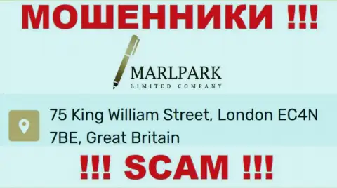 Адрес Marlpark Ltd, представленный у них на сайте - фейковый, будьте бдительны !!!