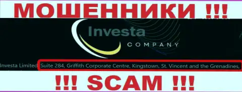 На официальном сайте Investa Company показан адрес этой компании - Suite 284, Griffith Corporate Centre, Kingstown, St. Vincent and the Grenadines (оффшорная зона)