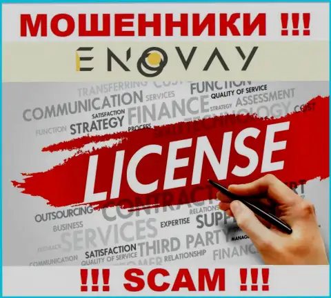 У EnoVay Com нет разрешения на ведение деятельности в виде лицензии - это ЛОХОТРОНЩИКИ