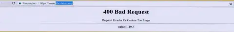Официальный веб-портал forex компании FIBO-forex Org некоторое количество суток заблокирован и показывает - 400 Bad Request