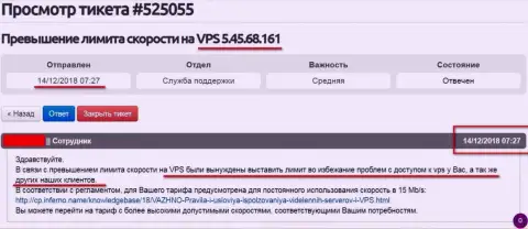 Хостинг провайдер сообщил, что VPS сервера, где хостится сервис ffin.xyz лимитирован в доступе