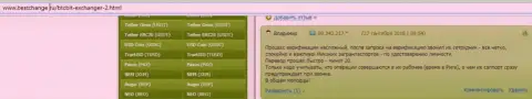 Информационные материалы об online обменнике BTCBit на веб-ресурсе бестчендж ру